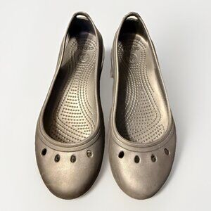 Crocs Ballet Flats Slip On Kadee Black Closed Toe Comfort Shoes Women’s Size 7